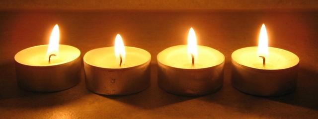 Four candles symbolise the guiding light of Meditations for Lent Table of Contents