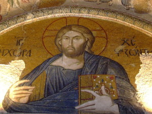 Mosaic of Jesus in Istanbul church - for contemplation on Ash Wednesday